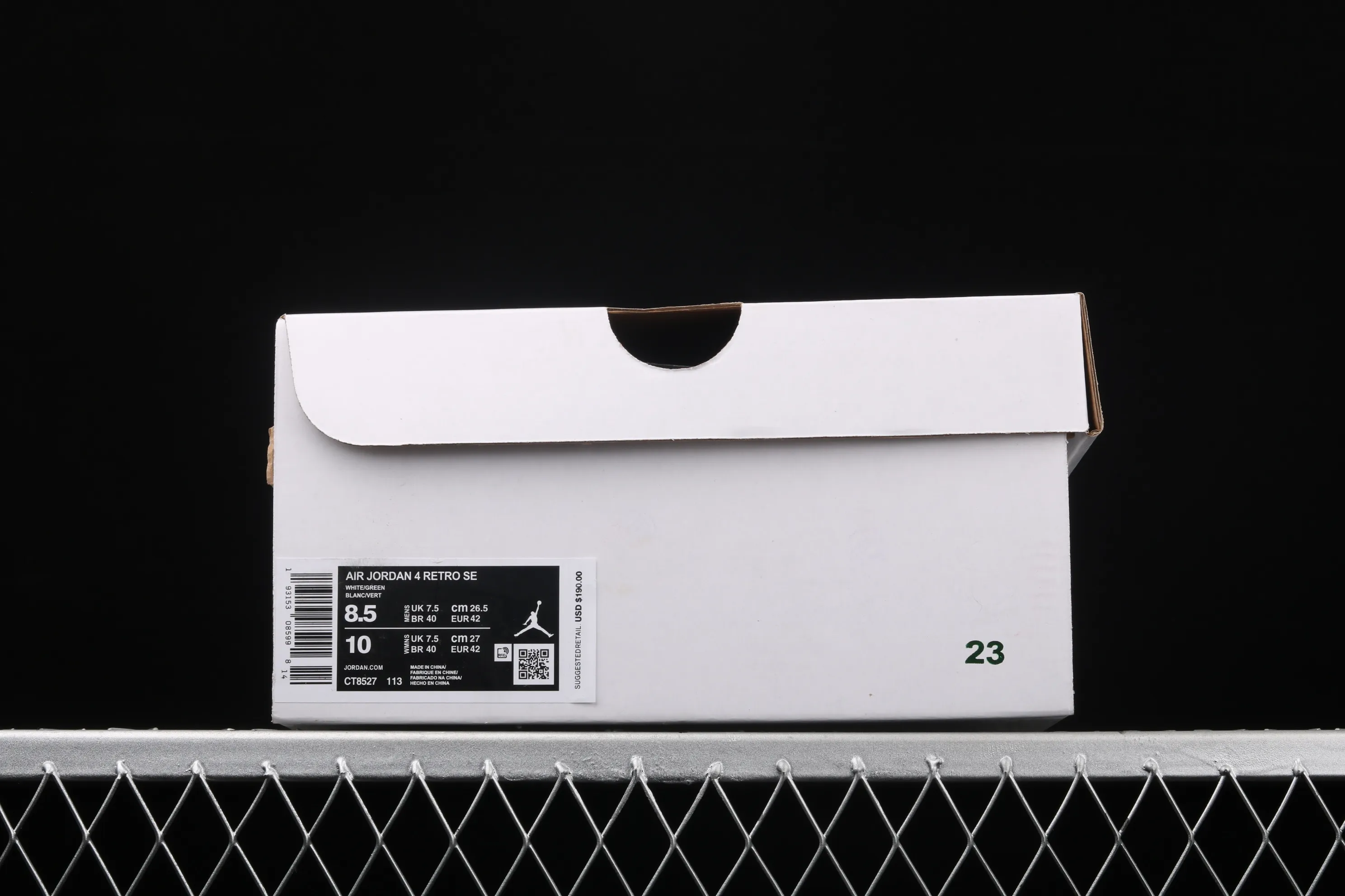 All categories Air Jordan Jordan series basketball shoes Air Jordan 4 Air Jordan 4 "Pine Green" AJ4 Joe 4 white and green CT8527-113